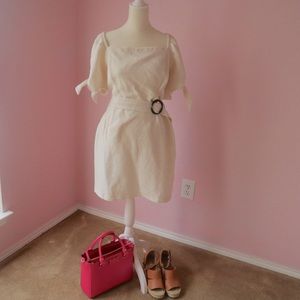River Island Tie Sleeve Mini Dress with Belt